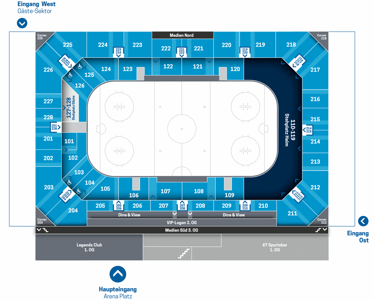 Stadionplan OYM hall