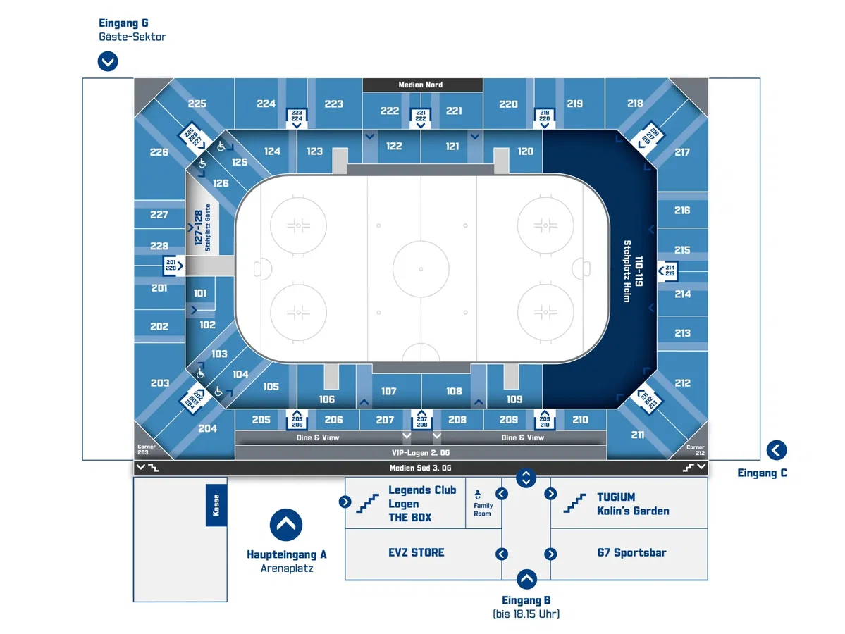 Stadionplan OYM hall